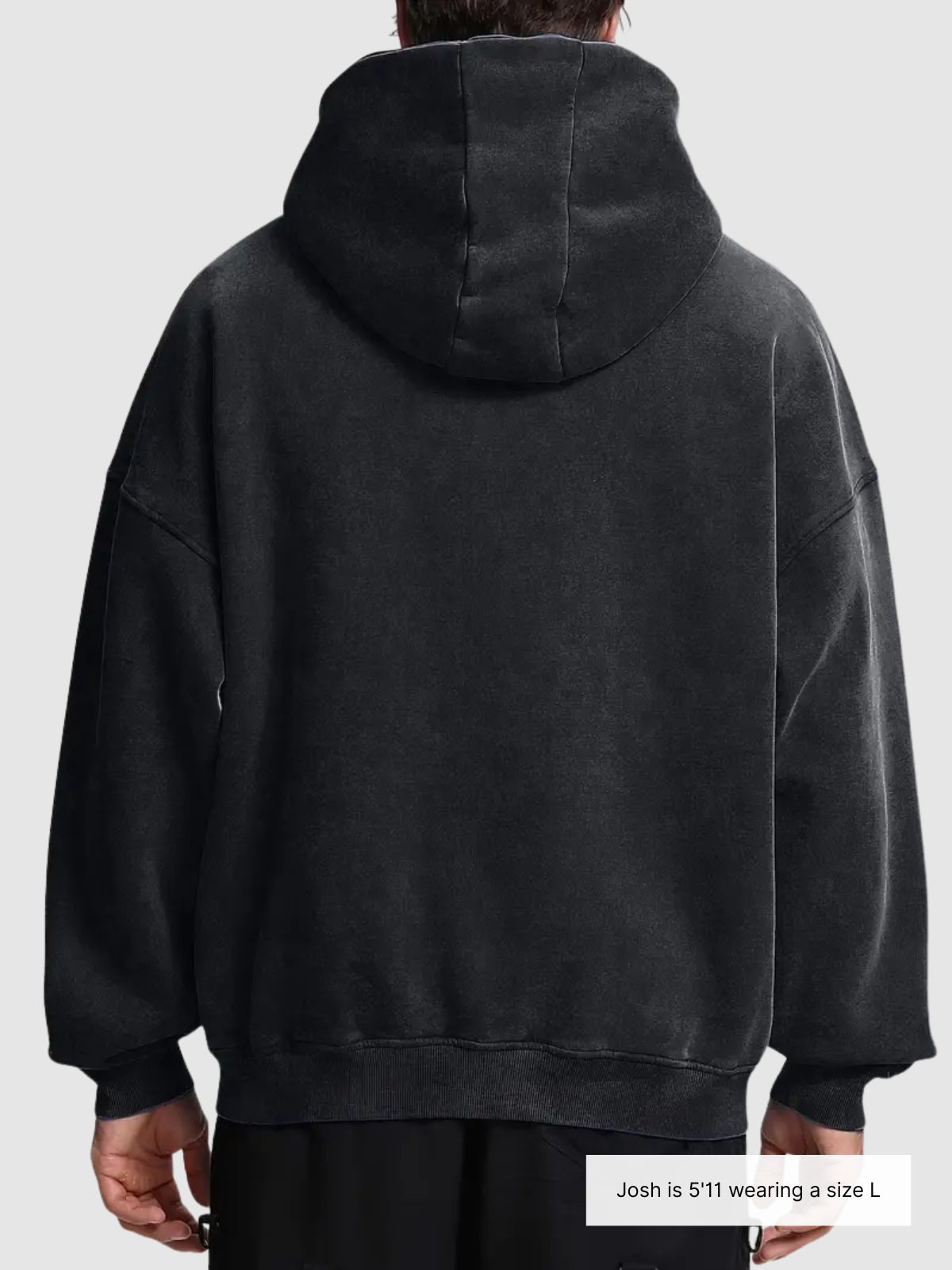 Acid Wash Zipper Hoodie