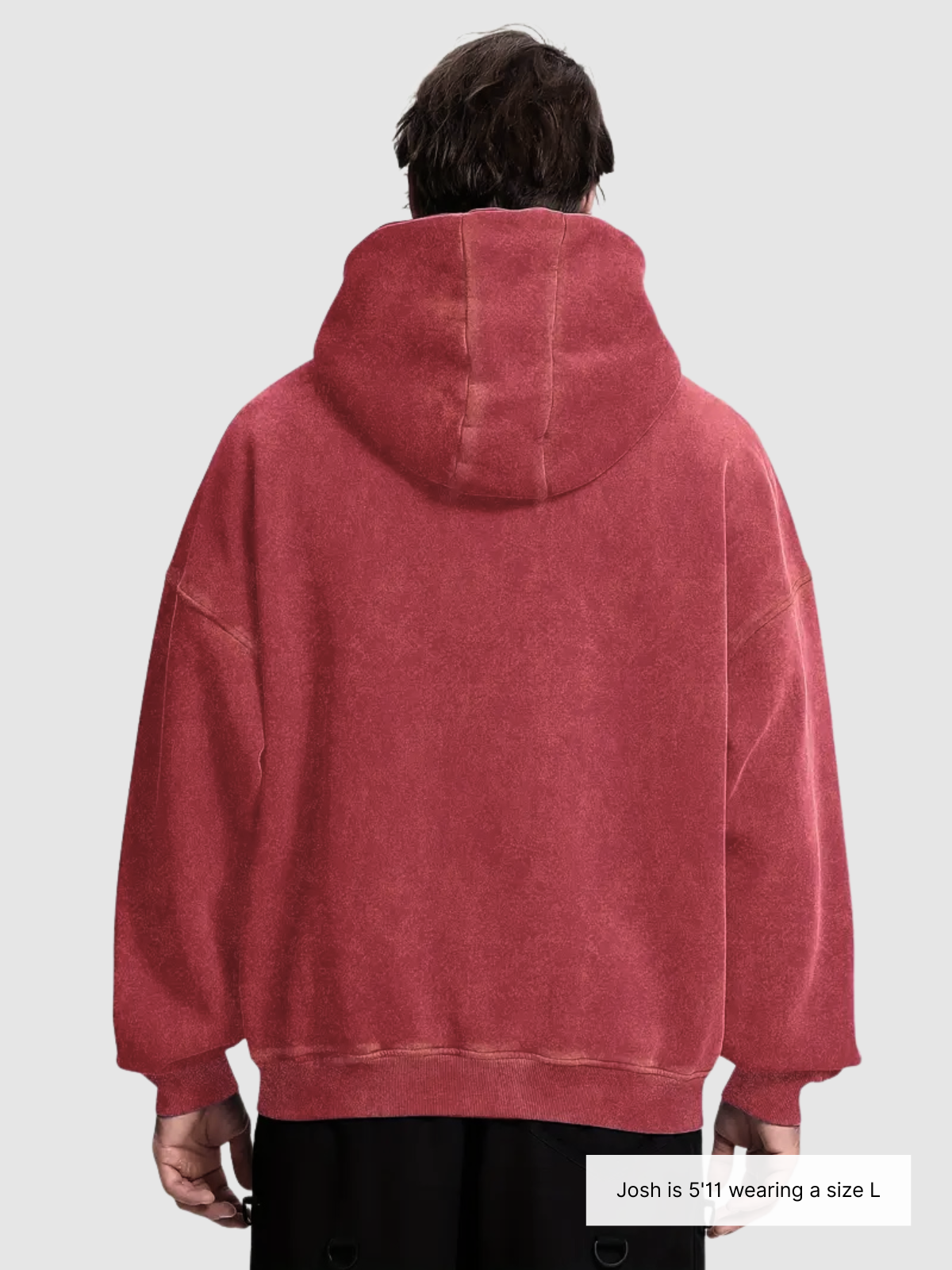 Acid Wash Zipper Hoodie