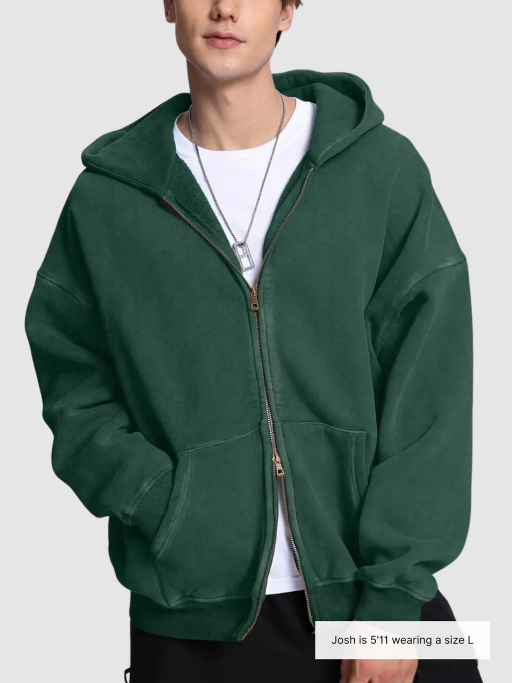 Acid Wash Zipper Hoodie